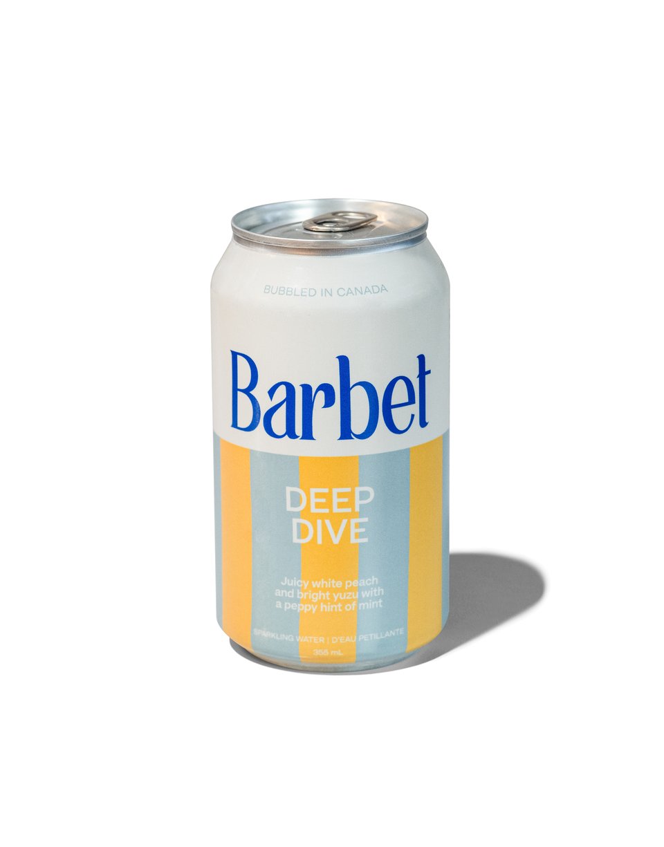 A can of BARBET DEEP DIVE
