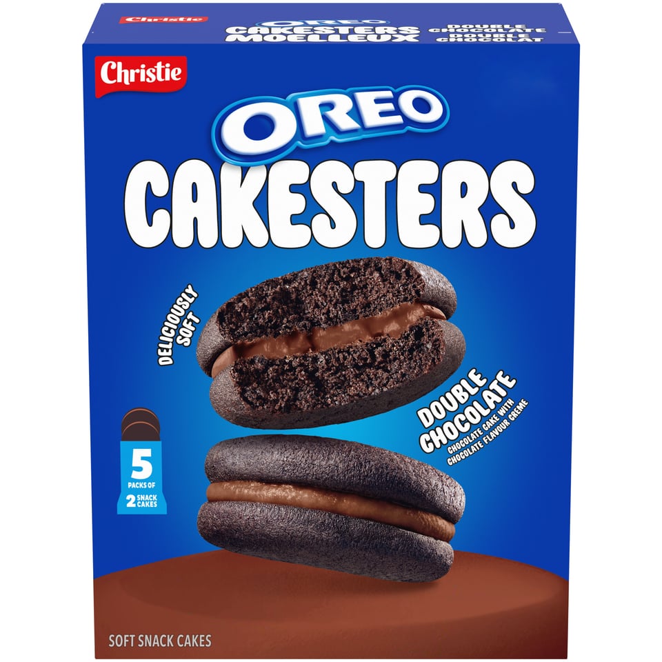 A box of Oreo Cakesters Double Chocolate