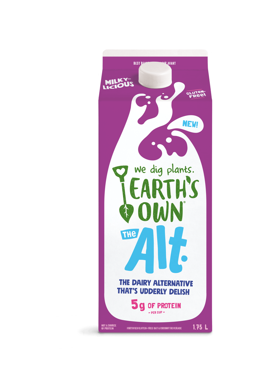 A carton of Earth's Own The Alt milk alternative