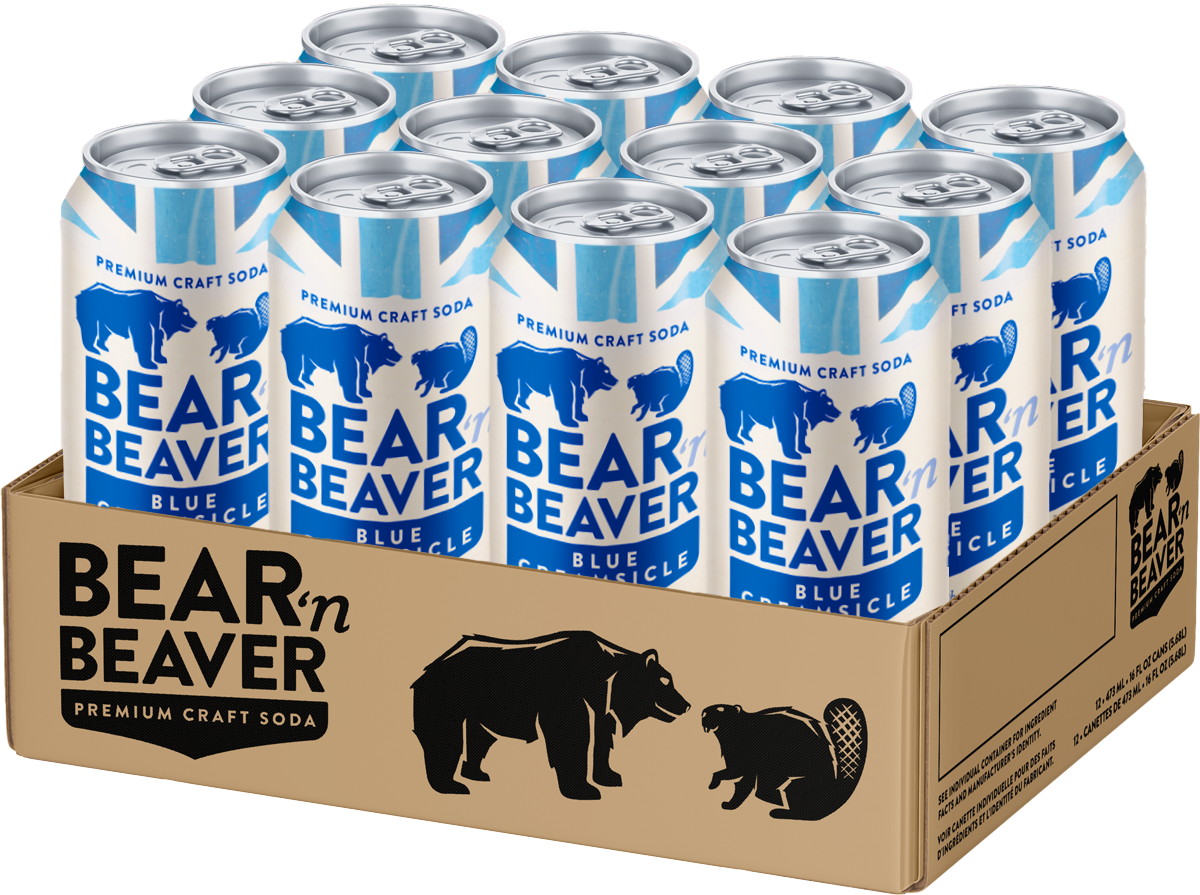Bear 'n Beaver Blue Creamsicle Soda | Canadian Grocer