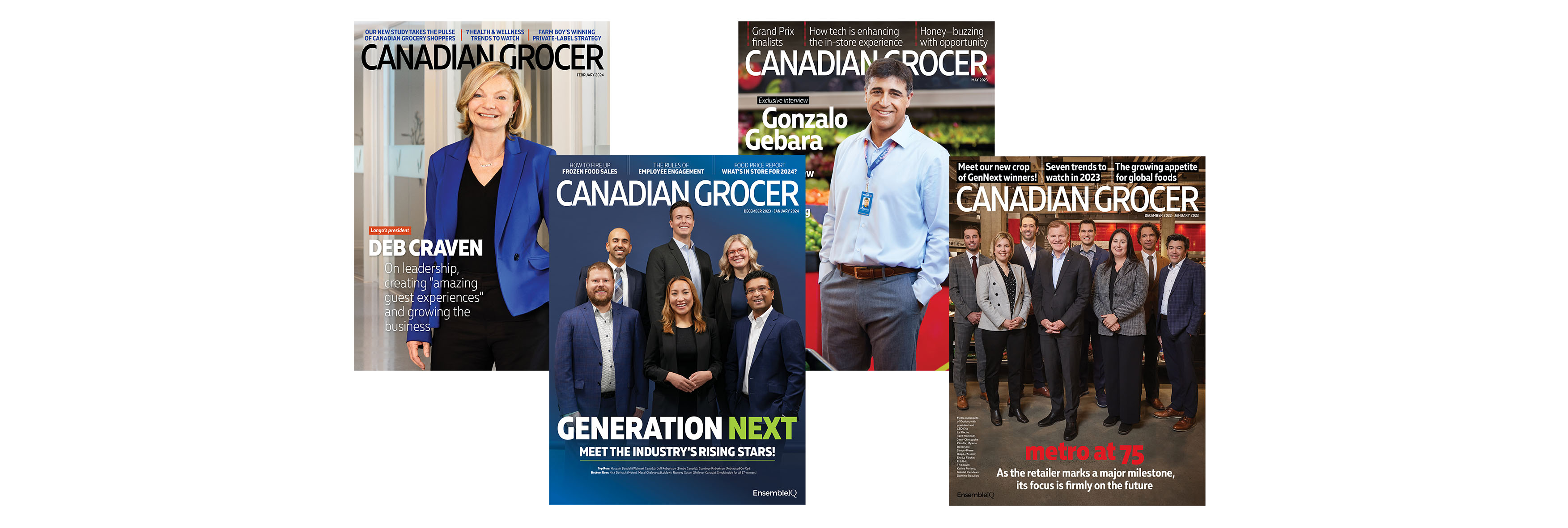 four print covers of Canadian Grocer