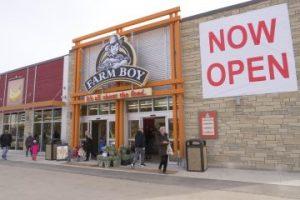 Exterior shot of a Farm Boy store in Hamilton, Ontario