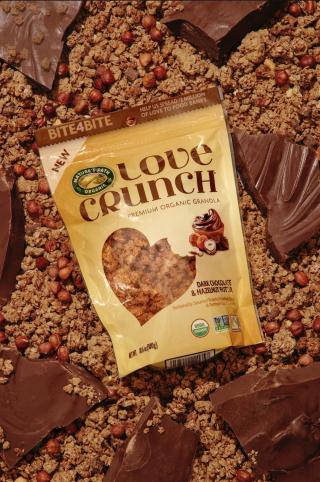 Love Crunch Organic Dark Chocolate and Hazelnut Butter Granola