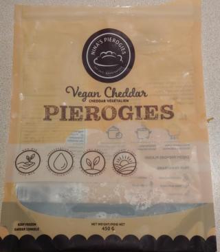 Nina's Pierogies brand Vegan Cheddar Pierogies