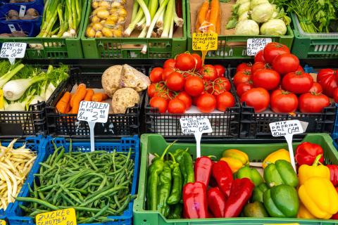 Baskets or fresh produce