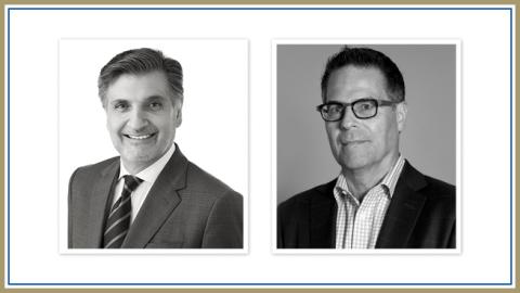 Carmen Fortino, executive vice-president, Ontario division head and national supply chain Metro Inc., and Michel Manseau, senior vice-president and general manager Canadian consumer business unit, Kruger Products.