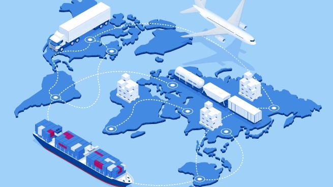 global supply chain graphic