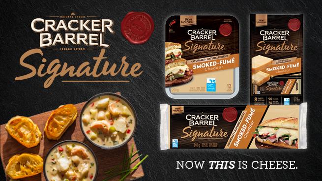 Cracker Barrel Signature Smoked Cheddar Range Canadian Grocer Cracker Barrel Signature Smoked Cheddar Range Canadian Grocer