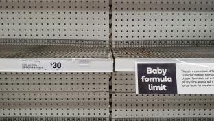  Empty baby formula shelves at a supermarket (woolworths) due to high demand in china and people buying up formula to send overseas